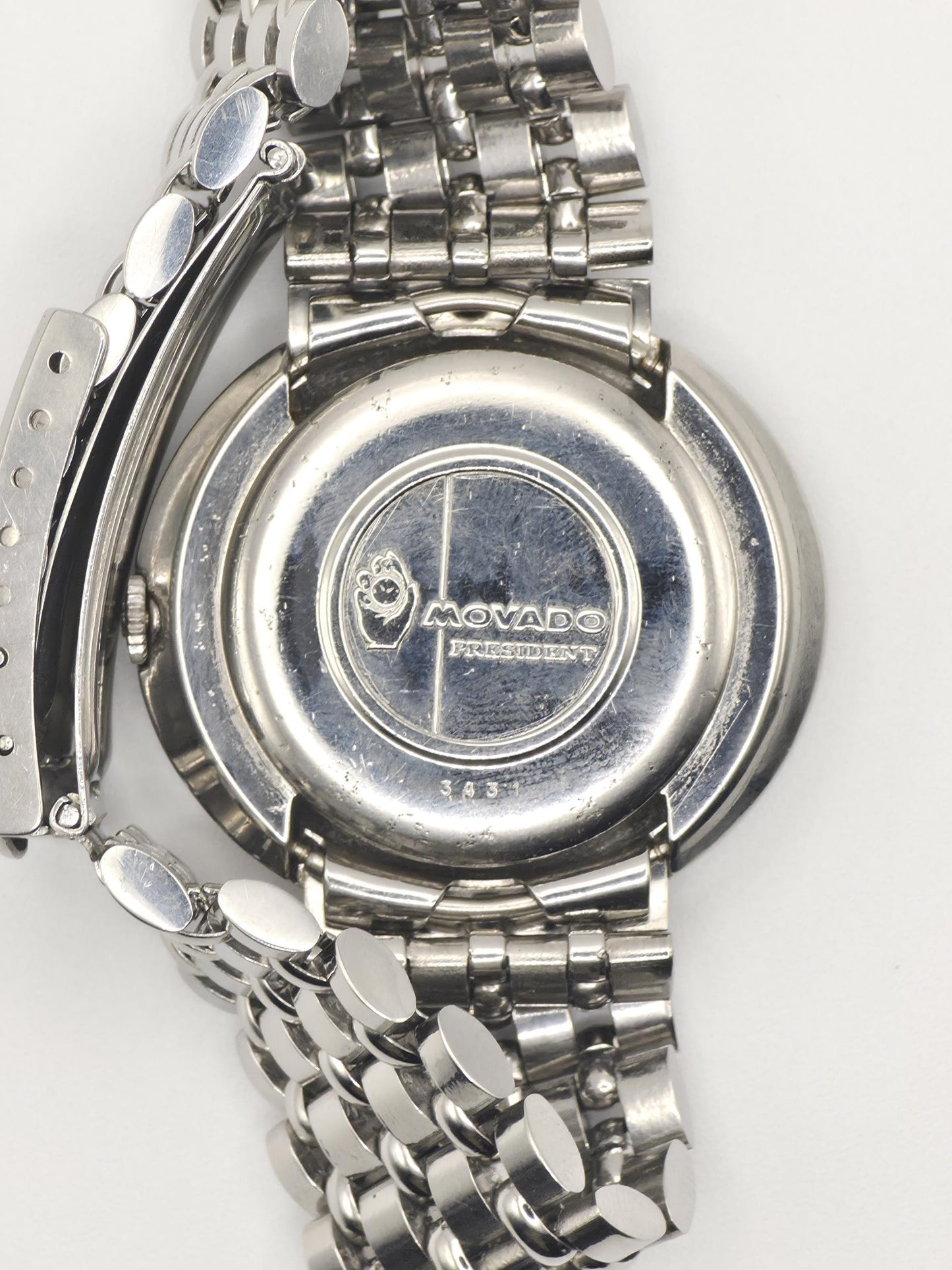 MOVADO President Vintage Men’s Watch – Swiss Made Silver & Blue Dial – 1970s Classic Design