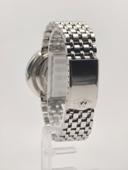MOVADO President Vintage Men’s Watch – Swiss Made Silver & Blue Dial – 1970s Classic Design