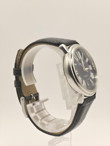 Frederique Constant Geneve Automatic Watch – Swiss Made, Black Roman Numeral Dial