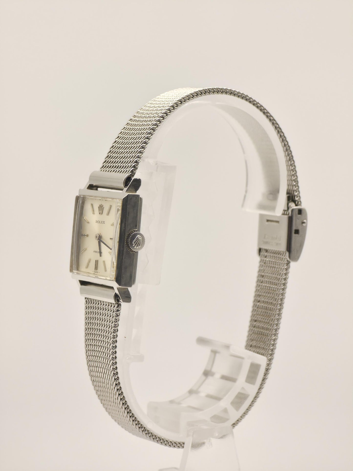 Vintage Rolex Precision Women’s Watch – 1960s Swiss Classic with Mesh Bracelet