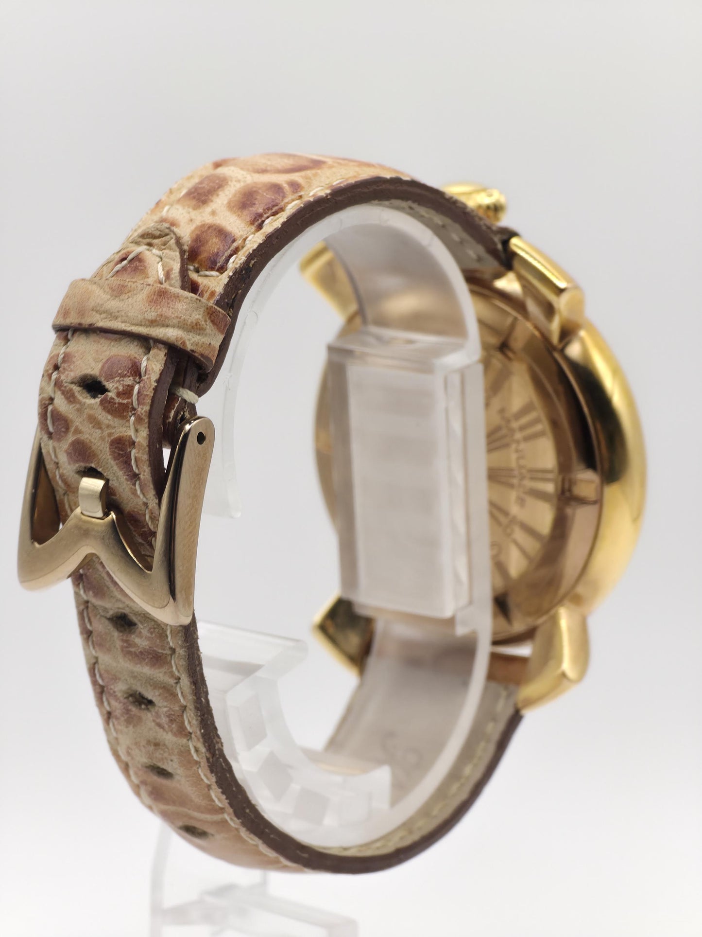 GaGa Milano Manuale 48mm Gold-Tone Men’s Watch – Italian Art Deco Style