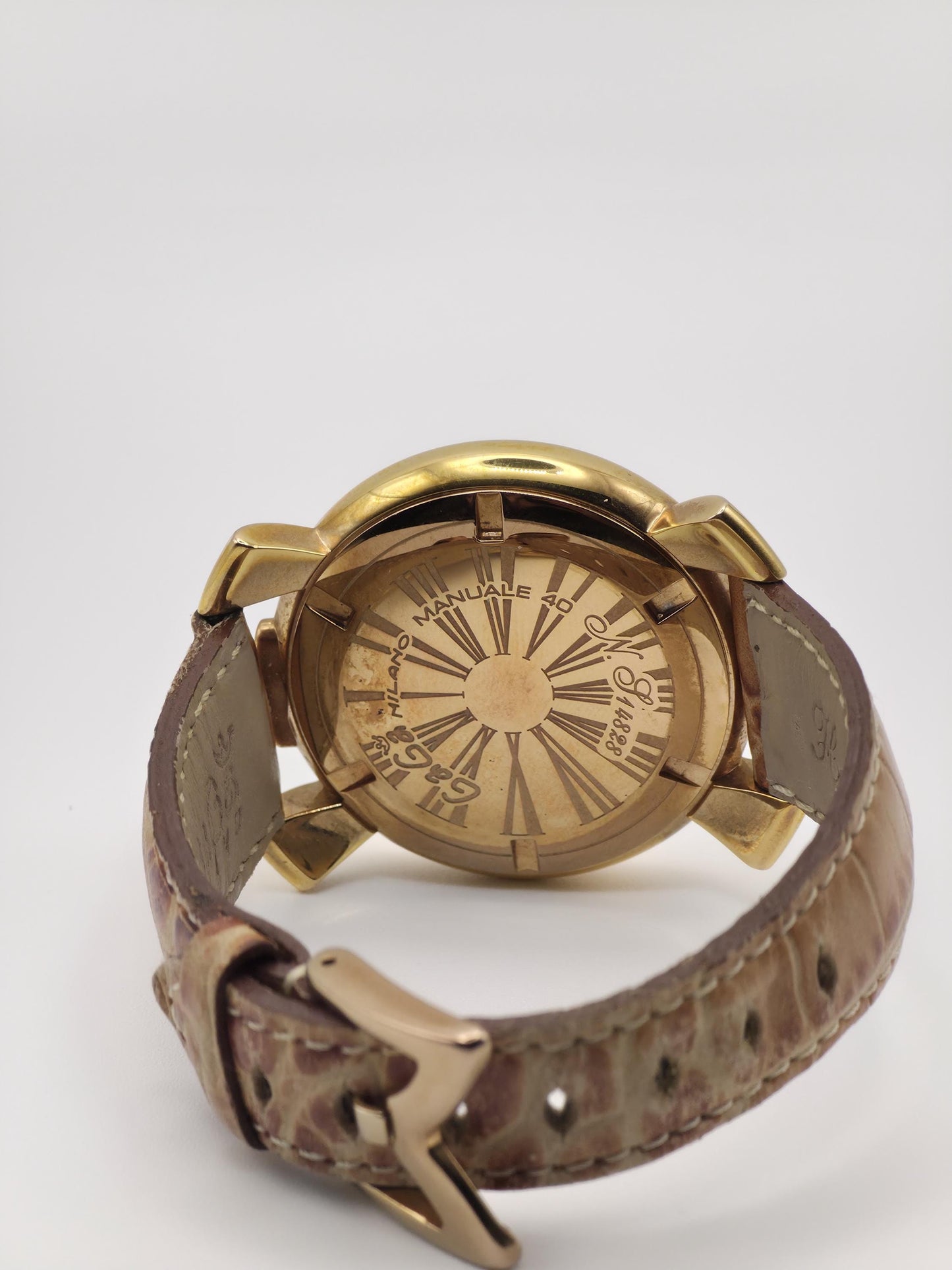 GaGa Milano Manuale 48mm Gold-Tone Men’s Watch – Italian Art Deco Style