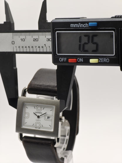 Hermès Paris Carré Quartz Men’s Watch – Swiss Made Minimalist Design