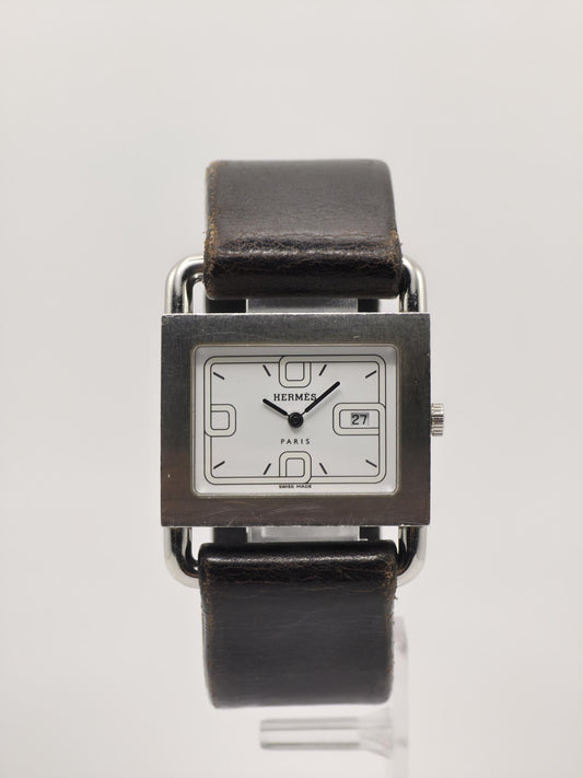 Hermès Paris Carré Quartz Men’s Watch – Swiss Made Minimalist Design