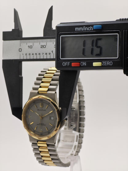 Vintage Bulova Quartz Watch | Two-Tone Stainless Steel Dress Watch