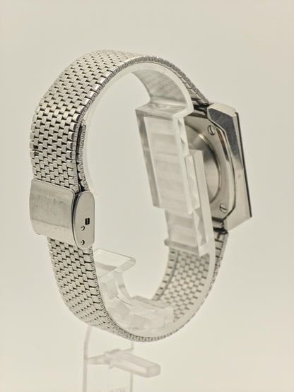 Vintage RADO Elegance Watch | 1980s Swiss Stainless Steel, Black Dial