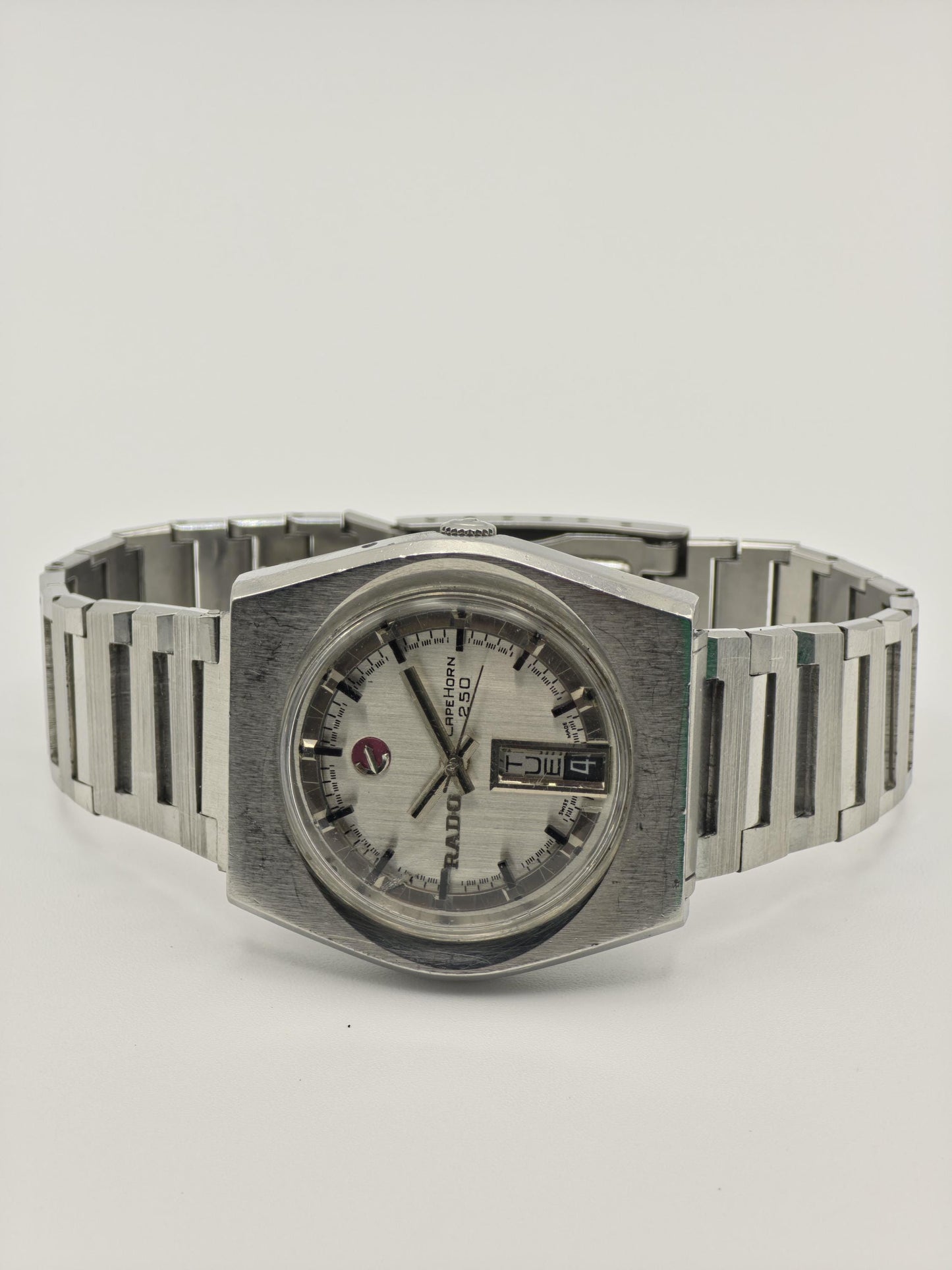 Vintage Rado Cape Horn Automatic Watch | Swiss Steel Day-Date, 1970s Timepiece