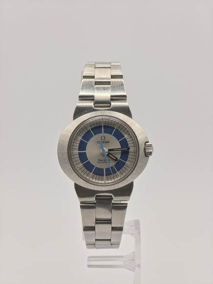 Vintage Omega Genève Dynamic Automatic Watch – 1970s Swiss Made Blue Bullseye Dial