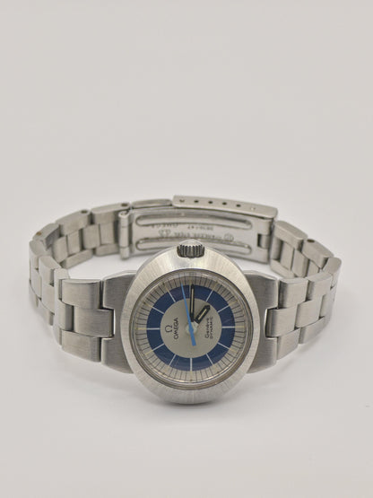Vintage Omega Genève Dynamic Automatic Watch – 1970s Swiss Made Blue Bullseye Dial