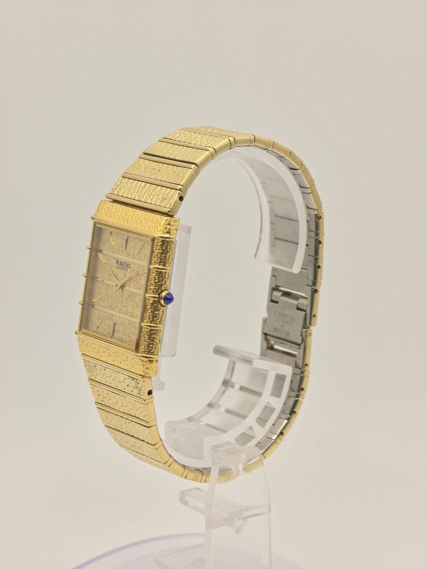 Vintage RADO Gold-Plated Textured Watch – Swiss Made – Box & Serial Card