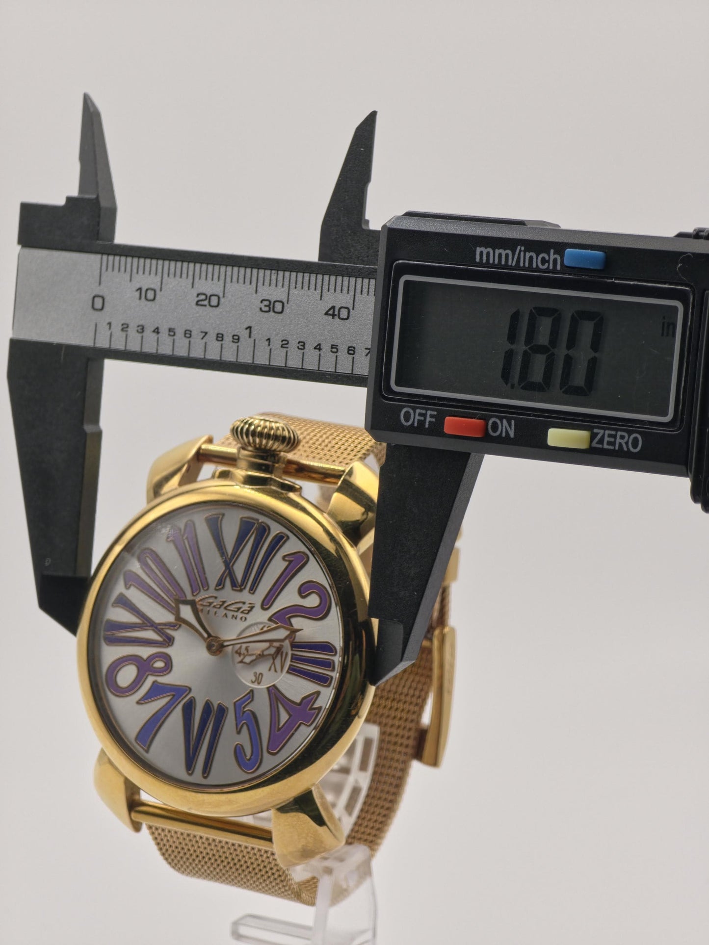 GaGà Milano Manuale 48mm Gold-Tone Wristwatch – Italian Design – Box & Papers