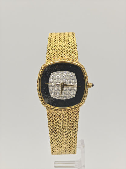Vintage Bulova Couple Watch Set | Gold-Tone Diamond-Style Dial, Swiss Quartz