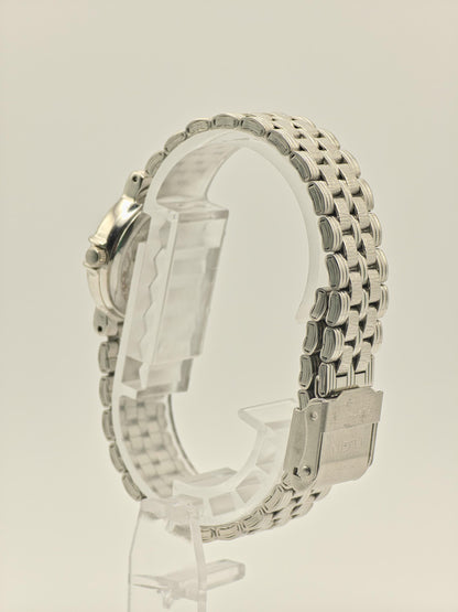 Vintage Elgin Ladies Platinum-Tone Watch | Diamond-Style Bezel & Markers | Swiss Quartz | Elegant Dress Timepiece