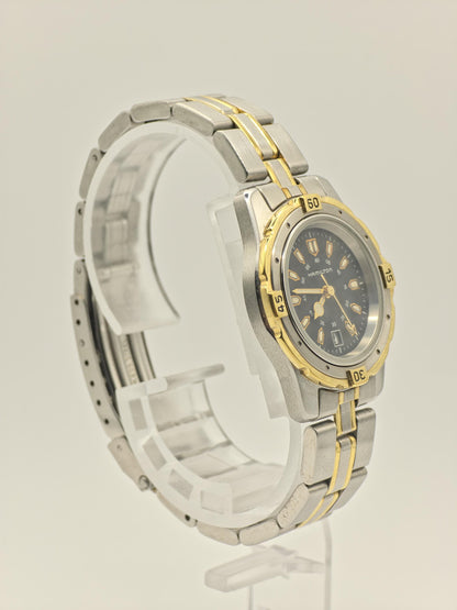 Vintage Hamilton Two-Tone Watch | Swiss Quartz, Black Dial (Original Box + Links)