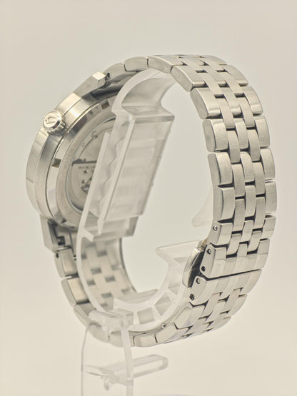 Bulova Automatic Watch, Stainless Steel, Blue Open Heart - Model 96A320 (Box & Papers)