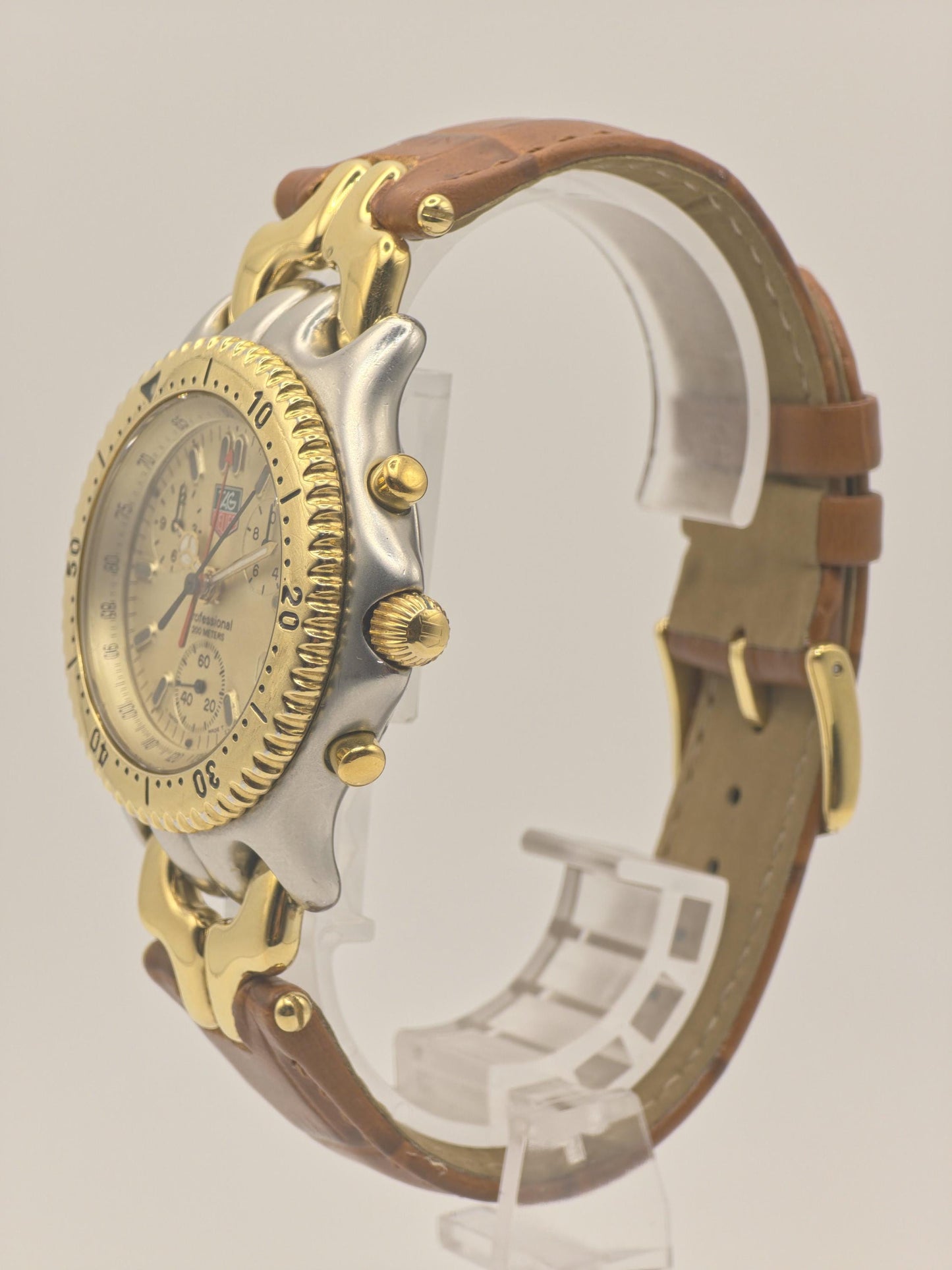 Vintage TAG Heuer Chronograph | Two-Tone Champagne Dial, Leather Strap