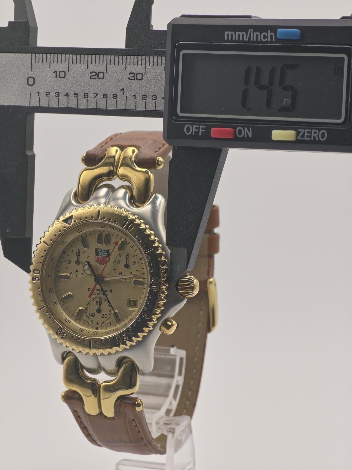 Vintage TAG Heuer Chronograph | Two-Tone Champagne Dial, Leather Strap