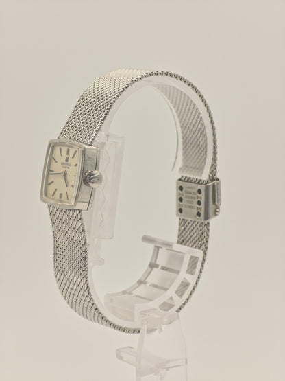 Vintage Universal Genève Ladies Watch, Square Milanese Bracelet, Swiss Made