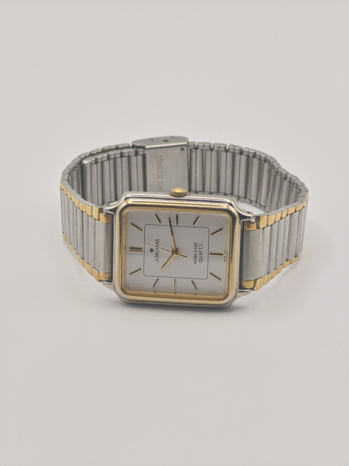 Vintage Junghans Noblesse Quartz Watch, Two-Tone Square Dress Watch