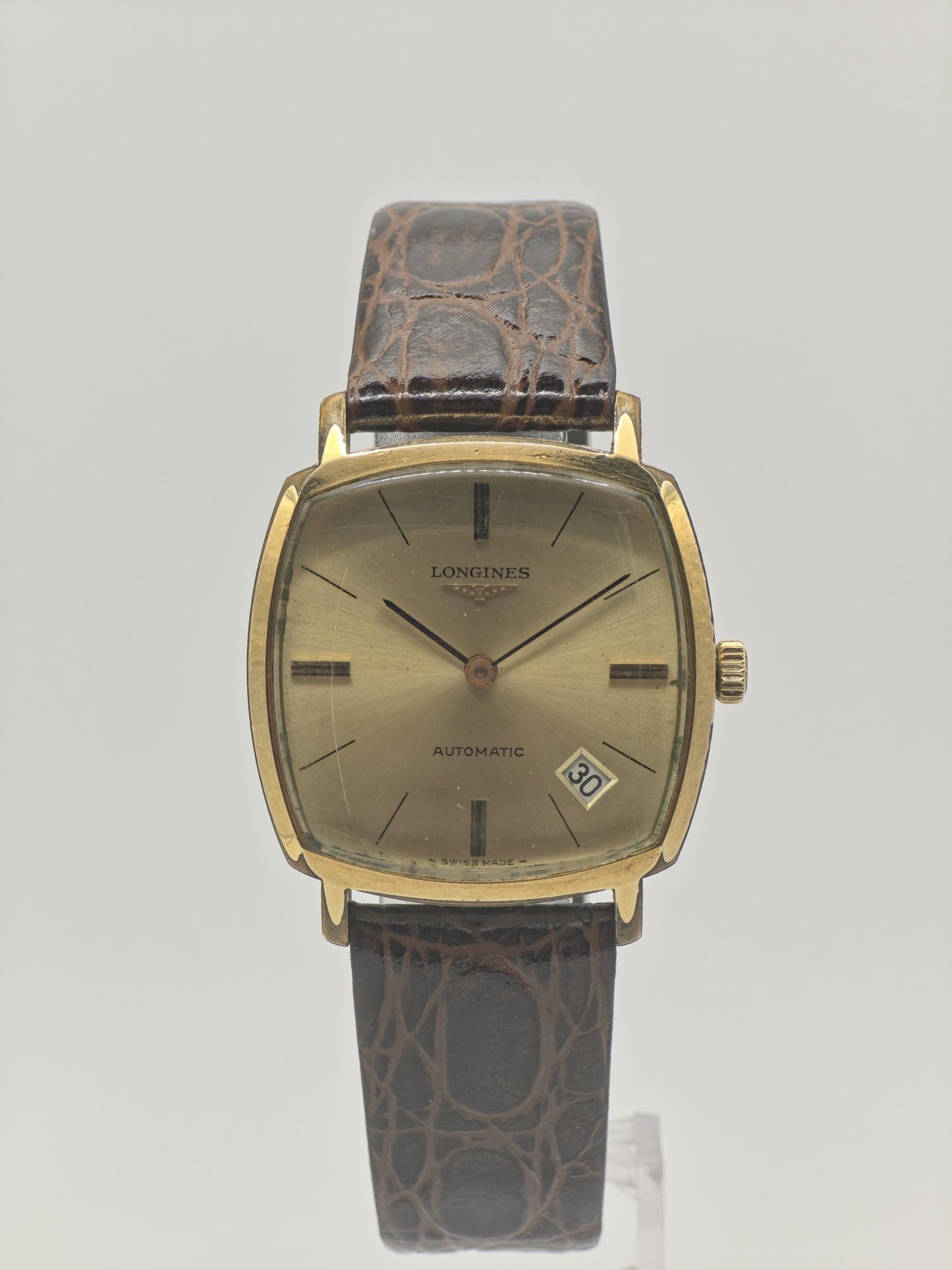 Vintage Longines Automatic Watch | Gold Plated Cushion Case, 1970s