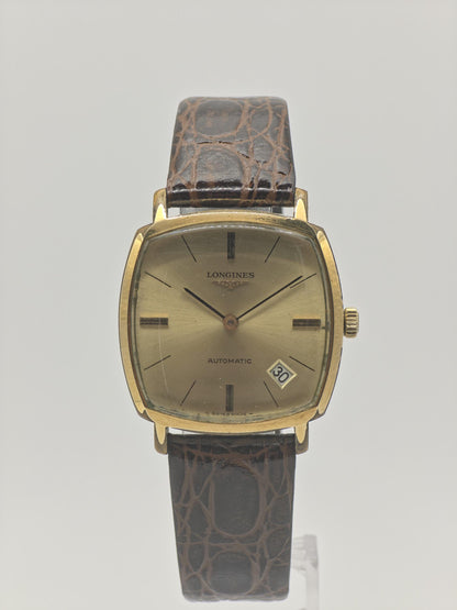 Vintage Longines Automatic Watch | Gold Plated Cushion Case, 1970s