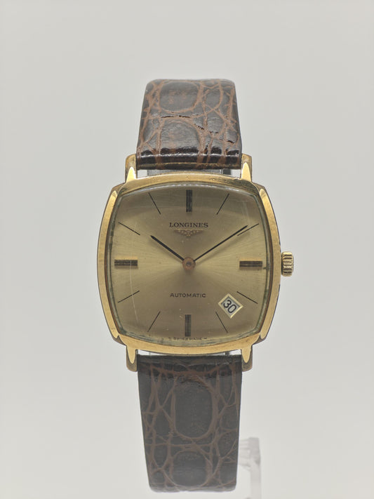Vintage Longines Automatic Watch | Gold Plated Cushion Case, 1970s