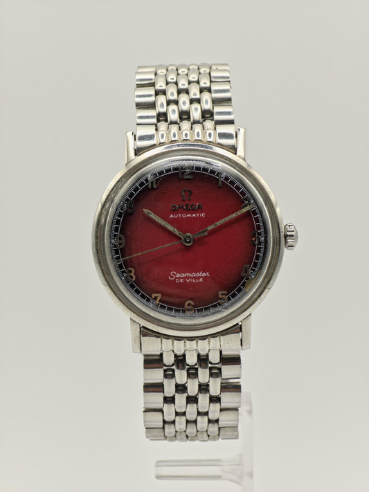 Vintage Omega Seamaster De Ville Automatic Watch | Tropical Red Dial, 1960s