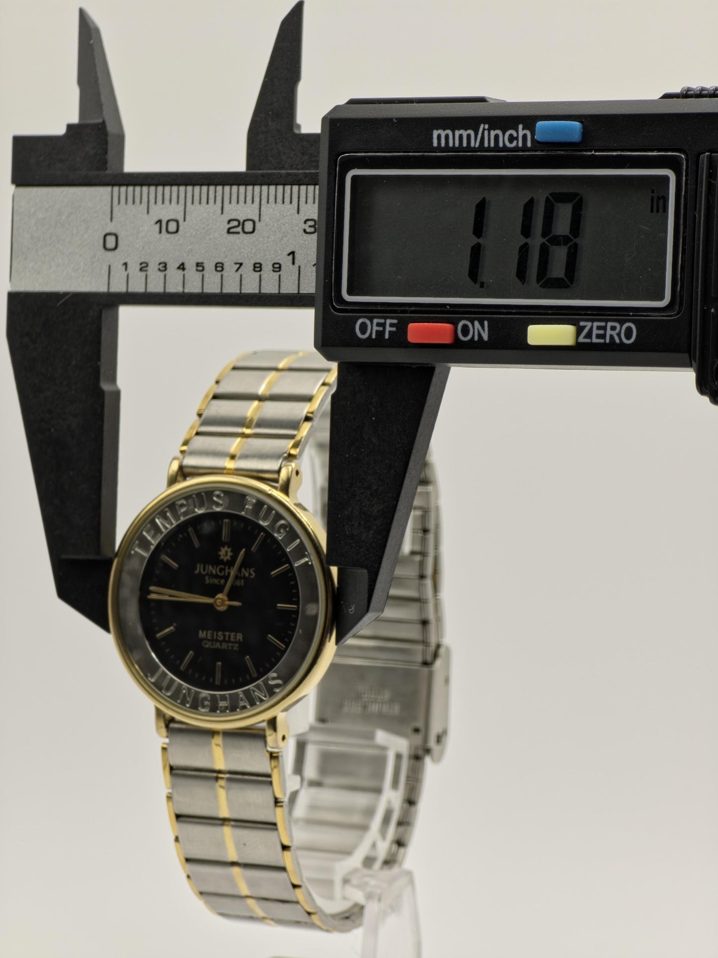 Vintage Junghans Meister Quartz Watch | Tempus Fugit Black Dial