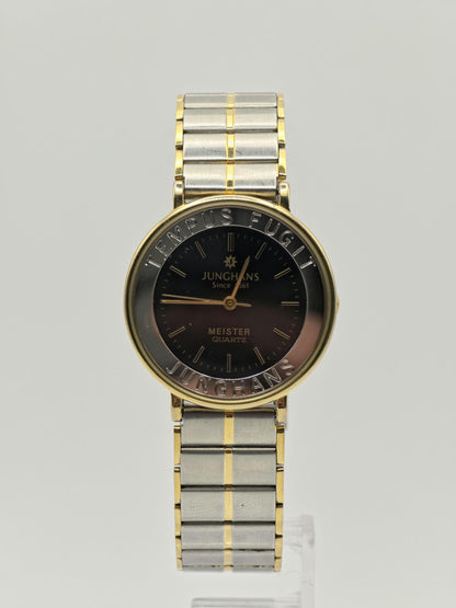 Vintage Junghans Meister Quartz Watch | Tempus Fugit Black Dial