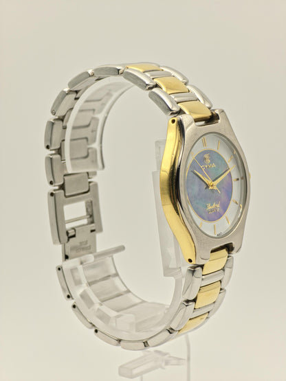 Vintage CYMA Quartz Watch | Blue Mother of Pearl Dial, Swiss Made