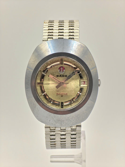 Vintage Rado Diastar Automatic Watch | Gold Tone Dial, Swiss Made
