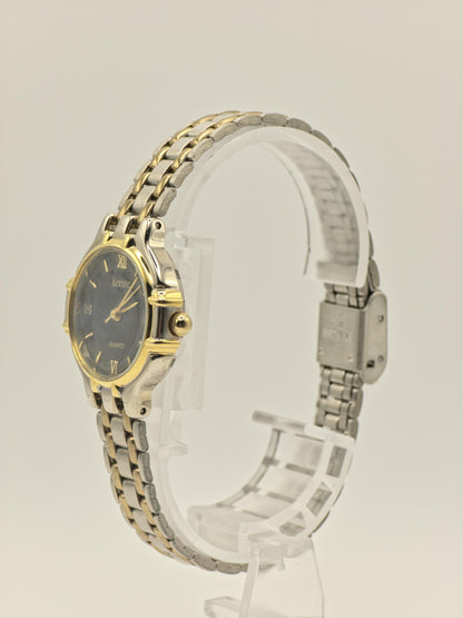 Kleause Women's Two-Tone Watch – Black Dial, Roman Numerals - 79