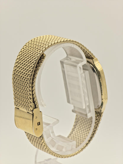 Aureole SW532M Gold Tone Vintage Quartz Watch – Textured Dial – Swiss Made – Elegant Dress Style