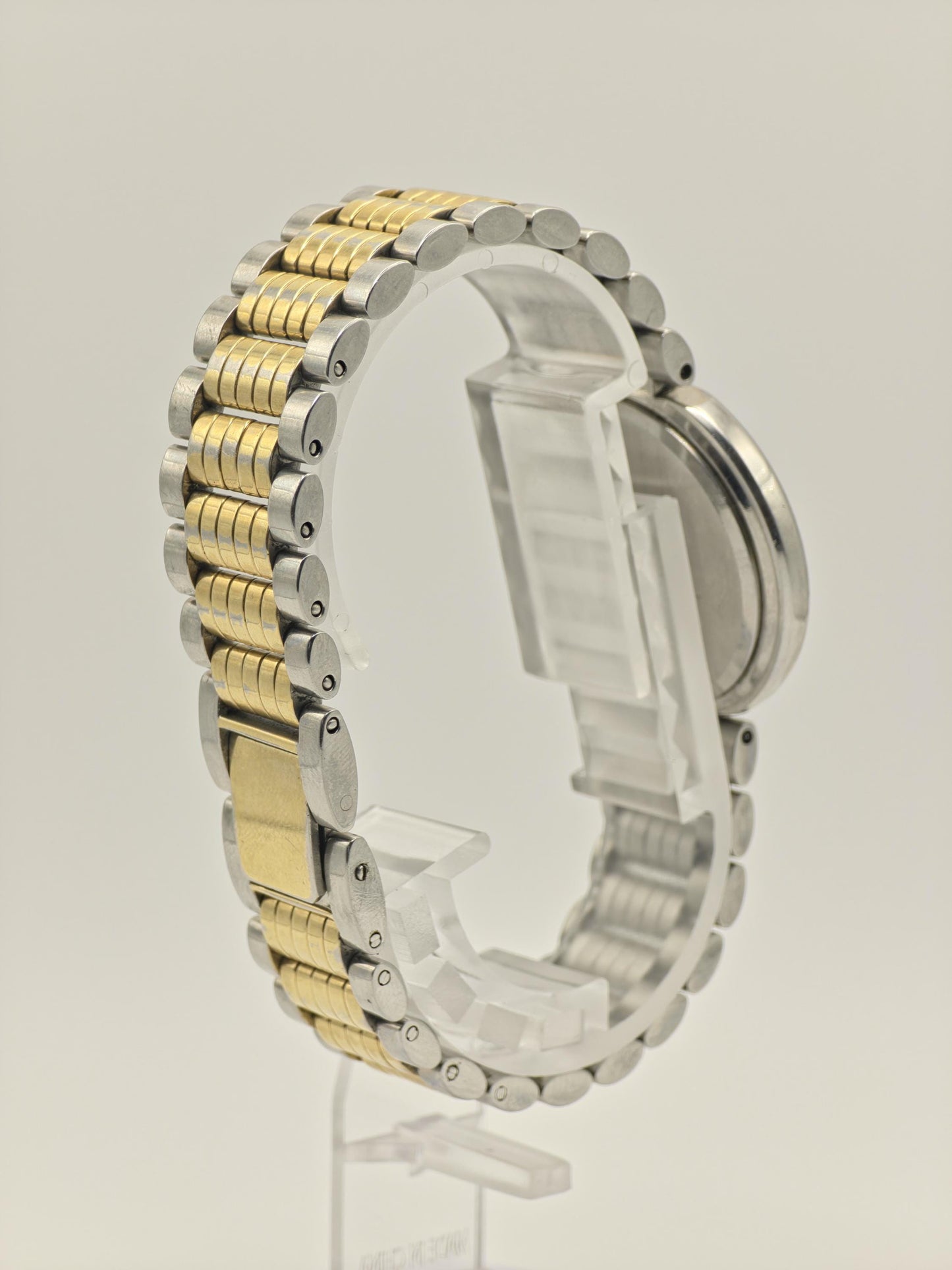 Aureole Vintage Unisex Watch – Gold & Silver Two-Tone – Swiss Quartz – Date Window – Classic Oval Design