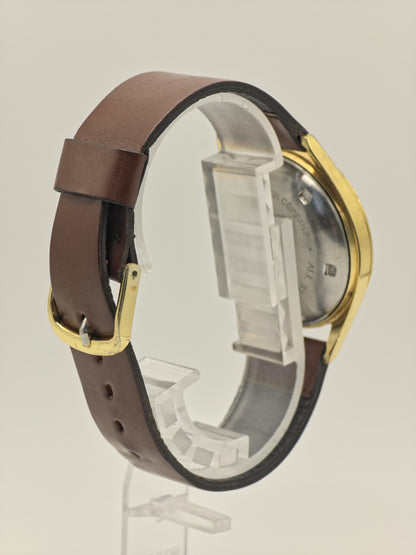 Hamilton-Ricoh Electric Vintage Watch – Gold-Tone, Silver Sunburst Dial