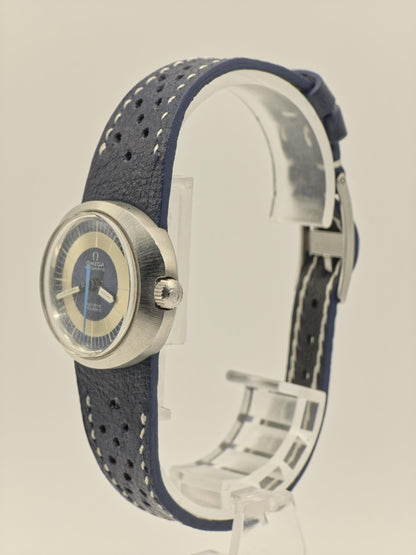 Omega Genève Dynamic Automatic Watch – 1970s Blue Bullseye Dial