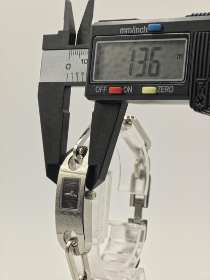Gucci 6100L – Vintage Swiss Ladies’ Watch – Chain Bracelet – Black Dial – Stainless Steel