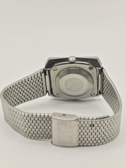 Vintage RADO Elegance Watch | 1980s Swiss Stainless Steel, Black Dial