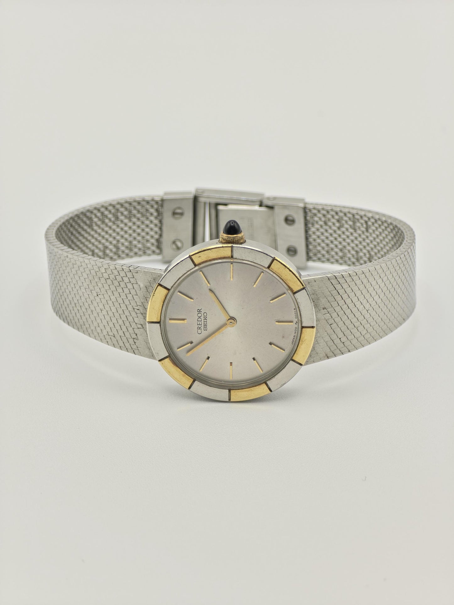 Vintage Seiko Credor Watch | Two-Tone Bezel, Silver Dial