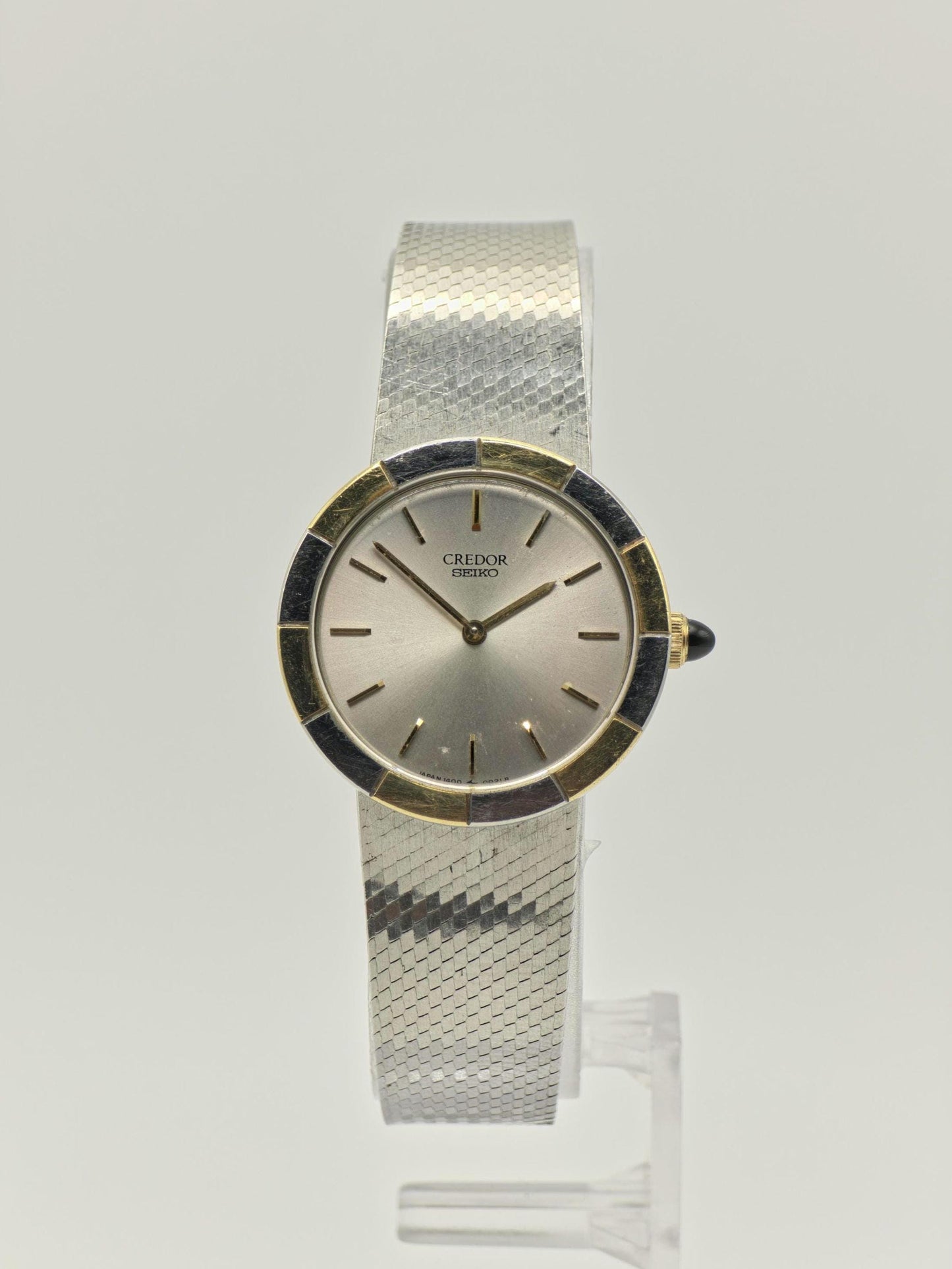 Vintage Seiko Credor Watch | Two-Tone Bezel, Silver Dial