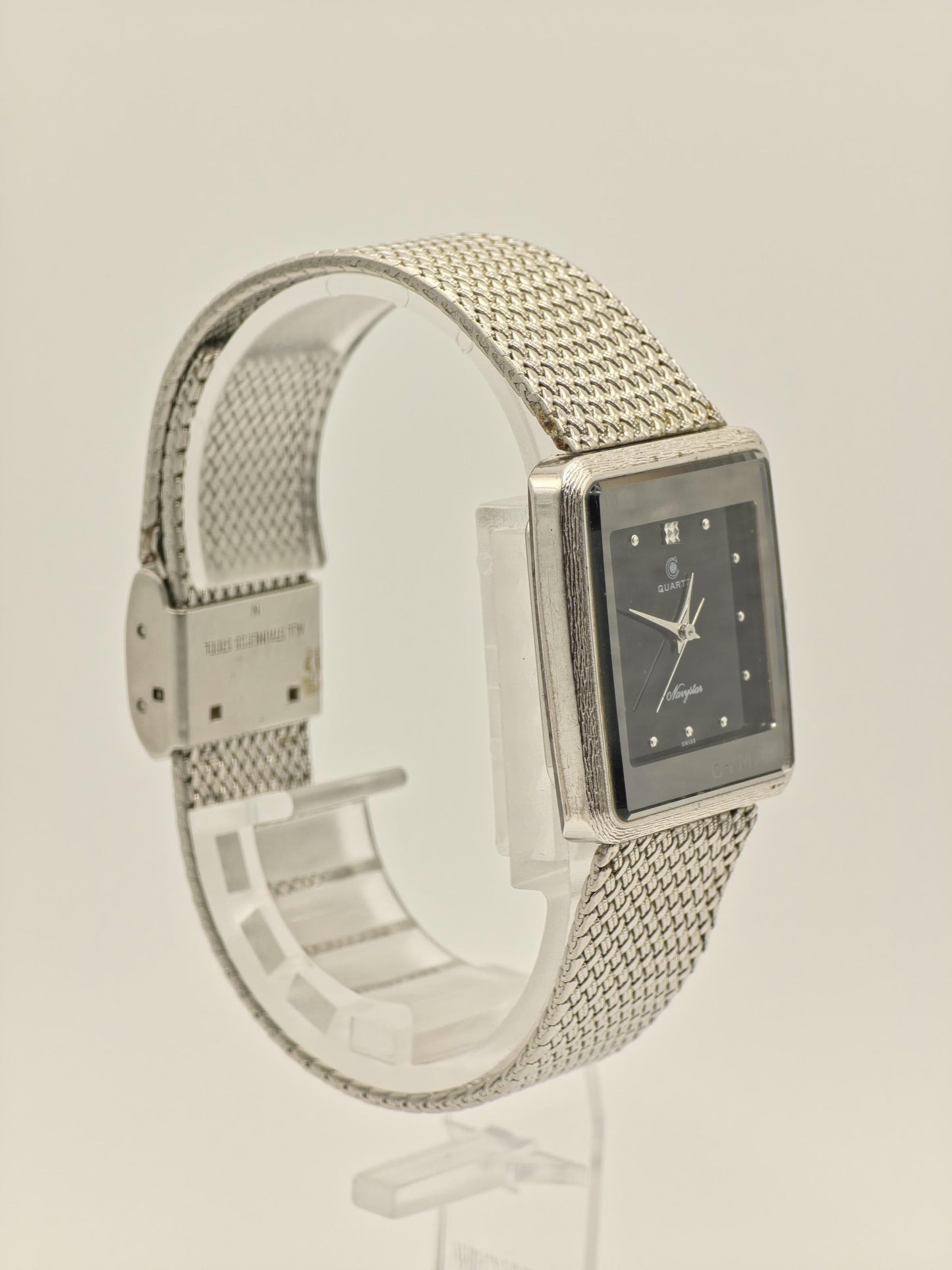 Vintage CYMA Navystar Watch | Swiss Made Rectangular Brown Dial