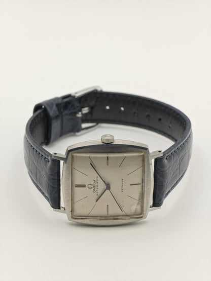 Vintage Omega De Ville Automatic Watch | 1960s Square Stainless Steel, Patina Dial
