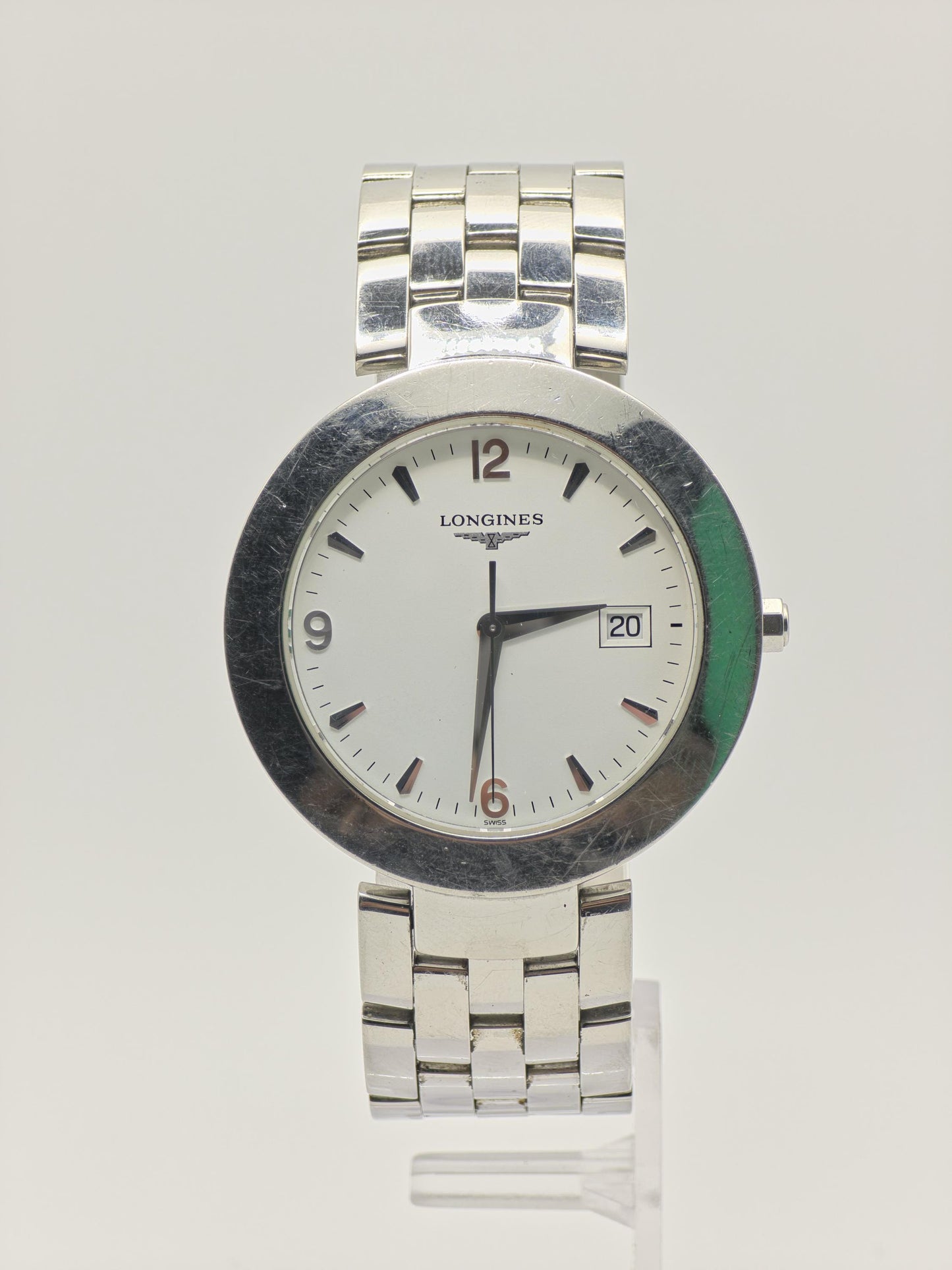 Vintage Longines Quartz Watch | Swiss Made Stainless Steel Dress Timepiece