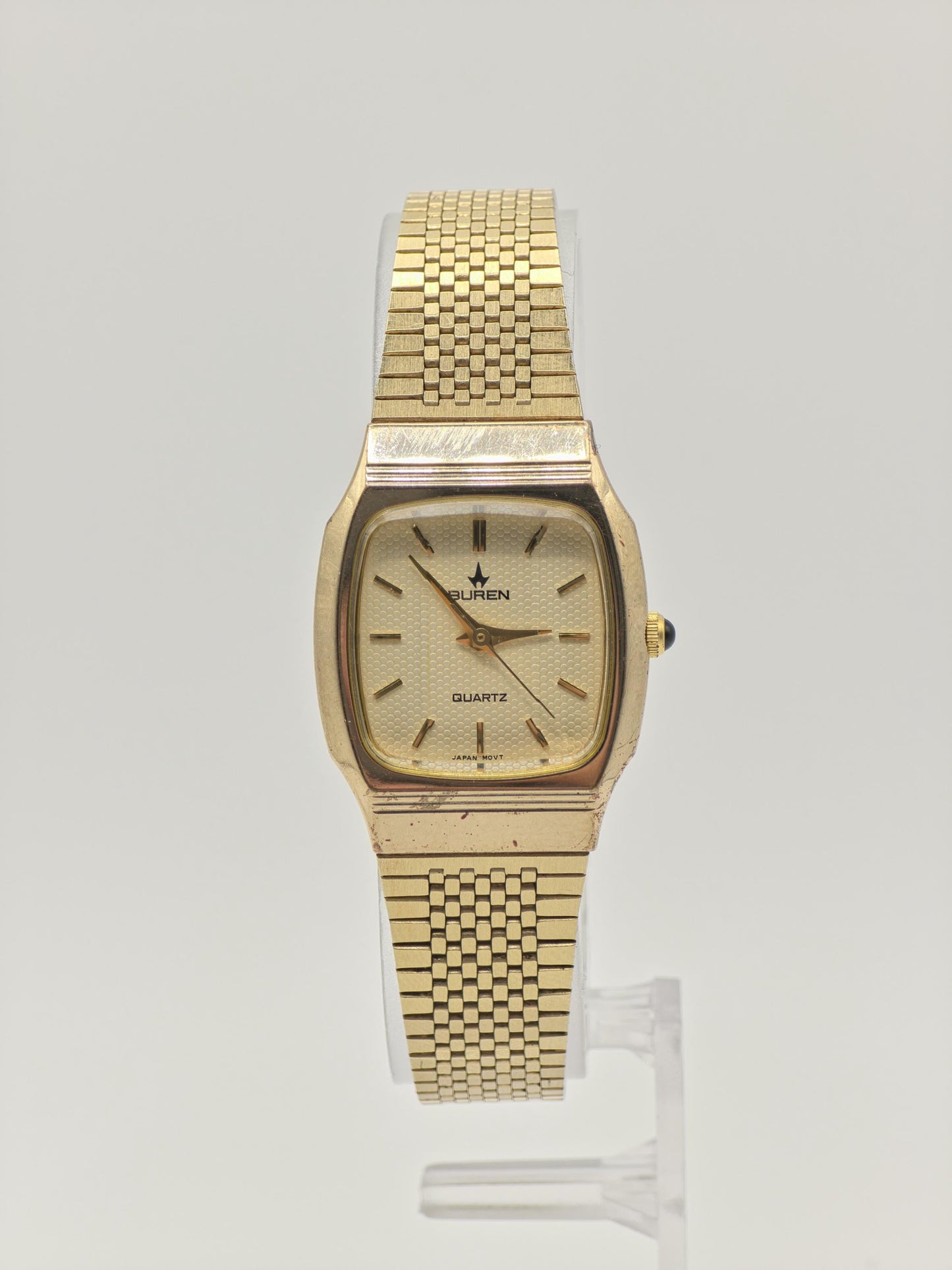 Vintage Buren Couple Watch Set | Gold-Tone Swiss Quartz Timepiece