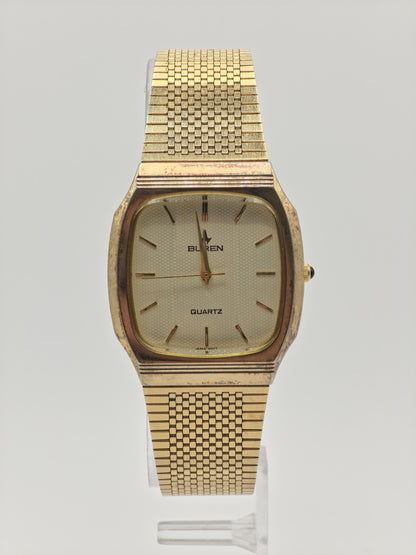 Vintage Buren Couple Watch Set | Gold-Tone Swiss Quartz Timepiece