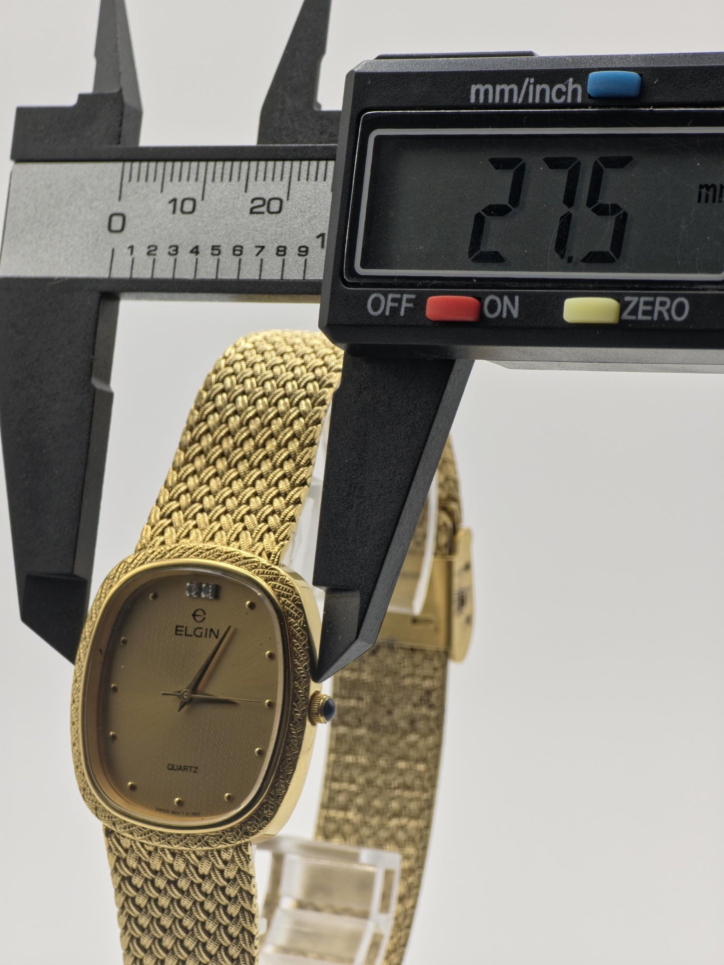 Vintage Elgin Gold-Tone Dress Watch | Swiss Quartz, Engraved Case