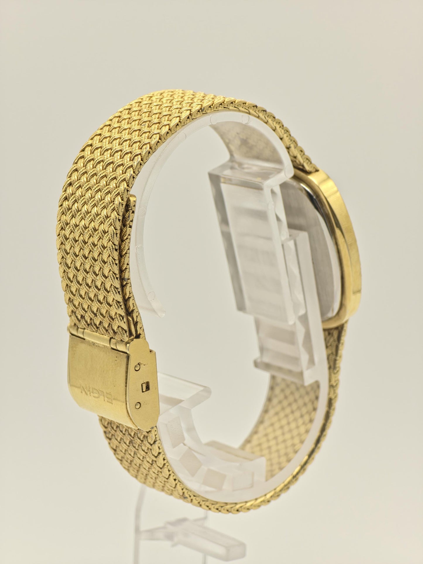 Vintage Elgin Gold-Tone Watch | Swiss Quartz, Engraved Bezel
