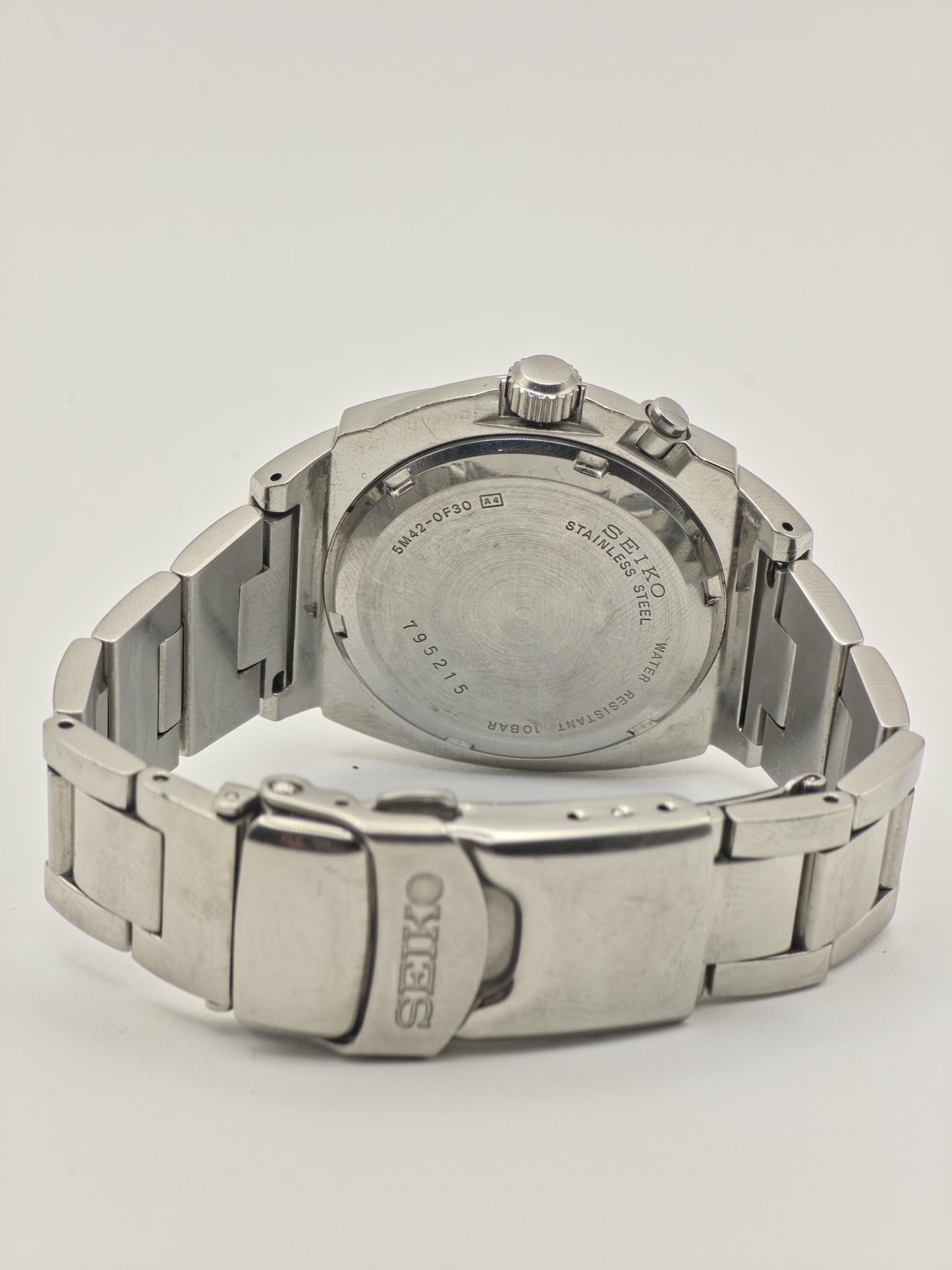 Vintage Seiko AGS Kinetic Watch | Stainless Steel, Black Dial Men's Timepiece