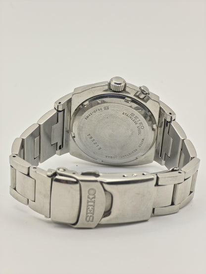 Vintage Seiko AGS Kinetic Watch | Stainless Steel, Black Dial Men's Timepiece
