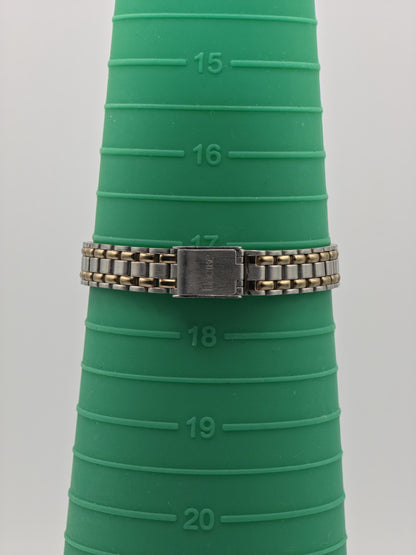 Kleause Women's Two-Tone Watch – Black Dial, Roman Numerals - 79